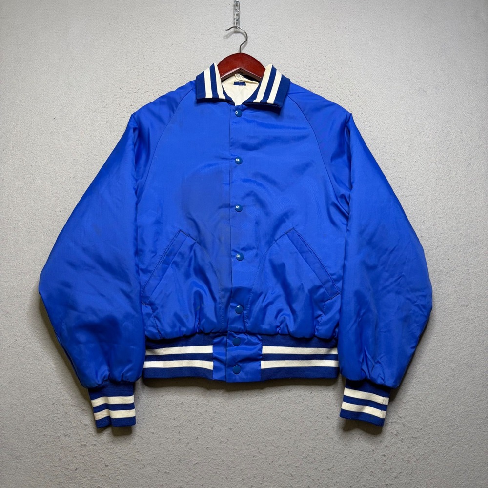 Don Alleson Athletic Bomber Jacket Mens S Blue Nevada Barrel Racing 1982 Vintage - Picture 3 of 14